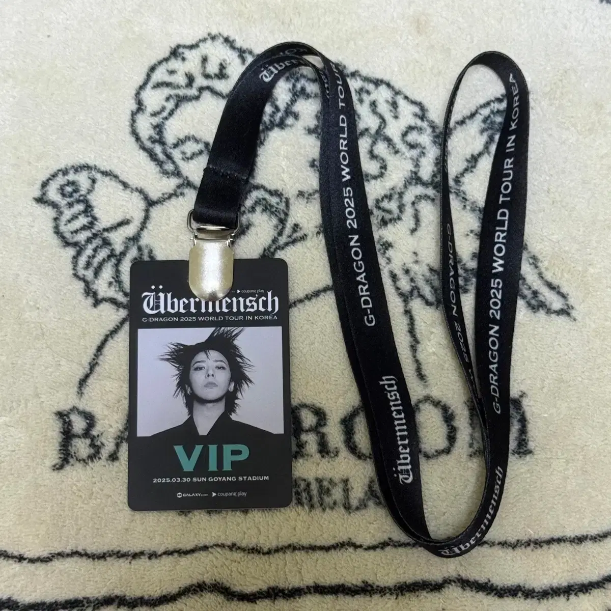 G-DRAGON V.I.P.グッズ、BIGBANG V.I.Pグッズ他 G-DRAGON VIP 入場カード特典ネックレスコンサート公式ビッグバングッズ